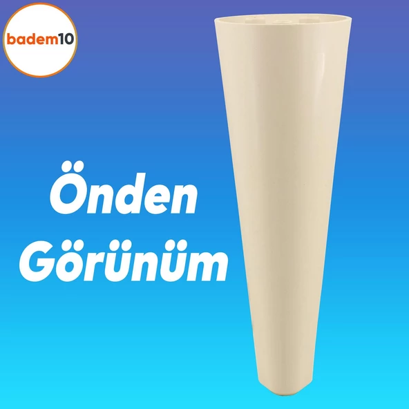 Napoli Lüks Mobilya Kanepe Tv Ünitesi Koltuk Ayağı 18 Cm Krem Konsol Ayakları - 5