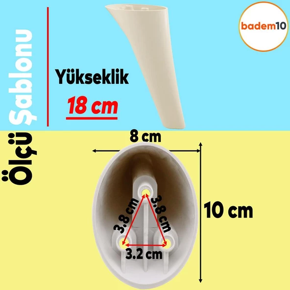 Napoli Lüks Mobilya Kanepe Tv Ünitesi Koltuk Ayağı 18 Cm Krem Konsol Ayakları - 4