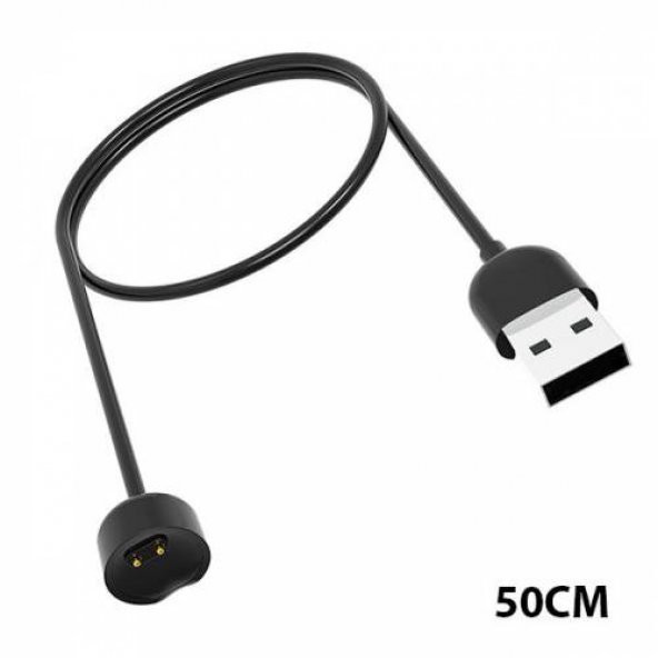 Polham Güçlü Manyetik 50cm Xiaomi Mi Band 6 USB Şarj Kablosu - 2