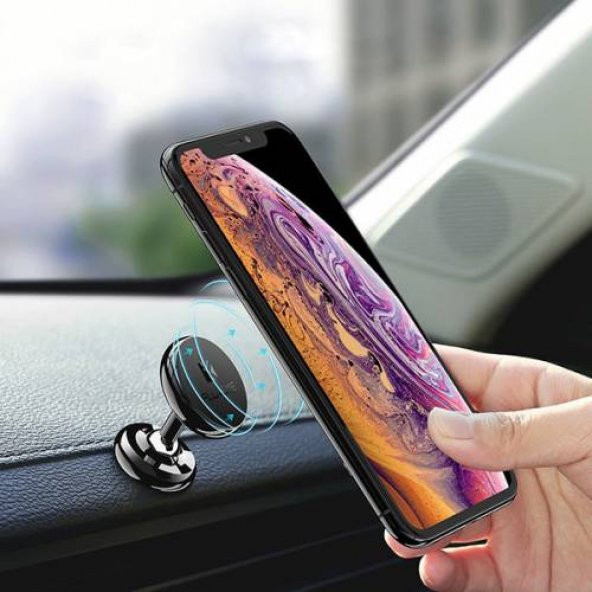 Polham Araç İçi Torpido Üstü Ultra Güçlü Mıknatıslı Telefon Tutucu, 360° Dönebilen Tasarım - 3