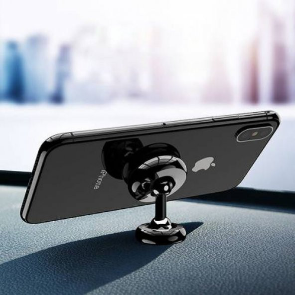 Polham Araç İçi Torpido Üstü Ultra Güçlü Mıknatıslı Telefon Tutucu, 360° Dönebilen Tasarım - 4