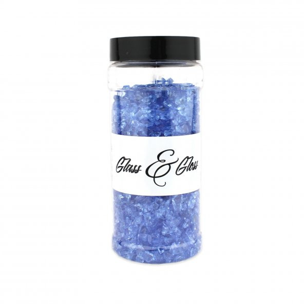 Glass&Gloss Glass & Gloss Epoksi Reçine Için Renkli Cam Kırıkları Mavi Renk 500 gr 4 - 8 mm