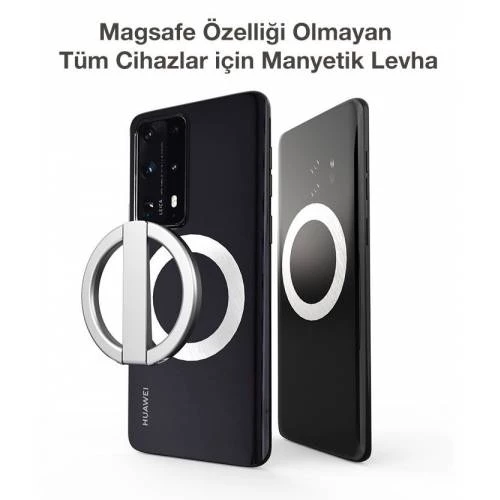 Polham Ayarlanabilir Yapışkanlı Mıknatıslı Cep Telefonu Standı Masaüstü Braketi Sarsılmaz - 8