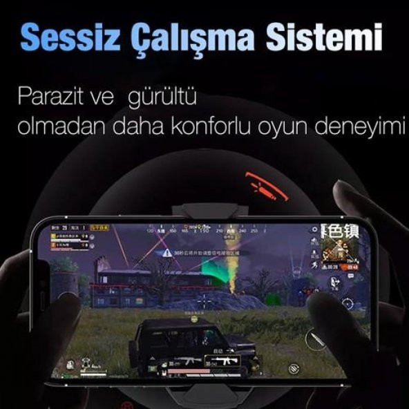 Polham Işıklı Turbo Hızlı Sessiz Telefon Soğutma Fanı, Gamer Oyuncu Radyatör Soğutucu - 2