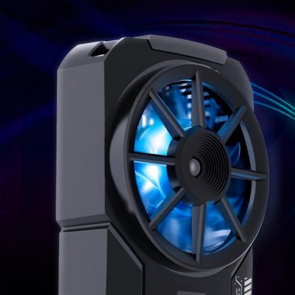 Polham Işıklı Turbo Hızlı Sessiz Telefon Soğutma Fanı, Gamer Oyuncu Radyatör Soğutucu - 3