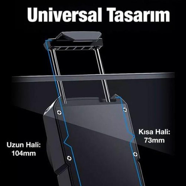 Polham Işıklı Turbo Hızlı Sessiz Telefon Soğutma Fanı, Gamer Oyuncu Radyatör Soğutucu - 4
