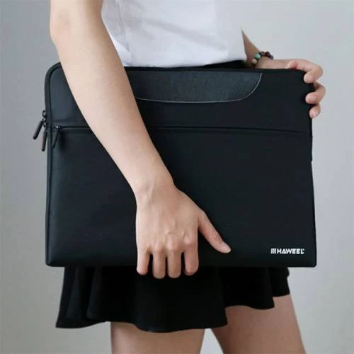 Polham Darbeye Dayanıklı 13,3 İnch Laptop Çantası Macbook Pro Macbook Air Çantası Evrak Çantası - 3