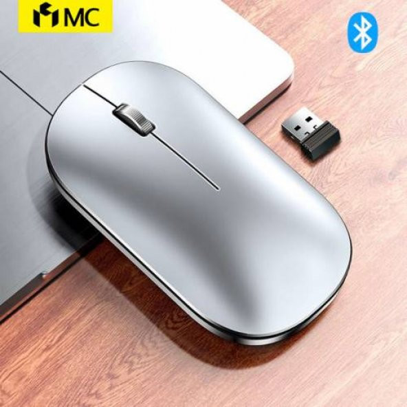 Polham Şarj Edilebilir Kablosuz Wireless Mouse Bluetooth Mouse 1000-1600 DPI Şarjlı Mouse