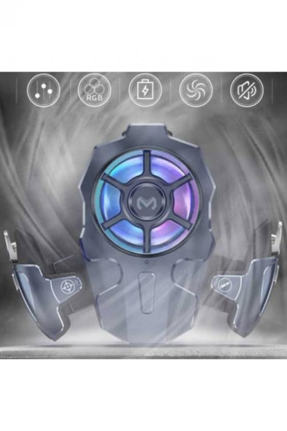 Polham Işıklı Bataryalı 400mah Telefon Soğutucusu Ve Joystick Tetik Pubg Tetik