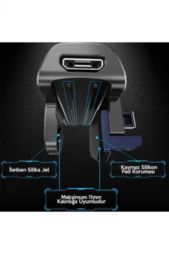 Polham Işıklı Bataryalı 400mah Telefon Soğutucusu Ve Joystick Tetik Pubg Tetik - 4