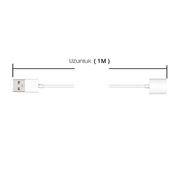 Polham 1 Metre Apple Pencil İçin USB To Lightning Şarj Kablosu, Apple Pencil 1 ve 2. Nesil Uyumlu - 4