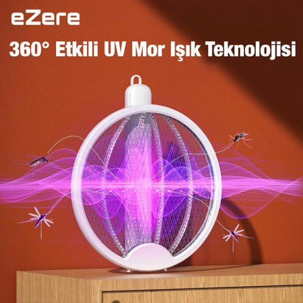 Polham 3000w Şarjlı Uv Işıklı Elektrikli Sivrisinek Kovucu Öldürücü Masaüstü El Tutmalı Katlanabilir - 5