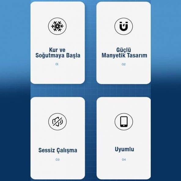 Polham Mıknatıslı Radyatörlü Kablolu Telefon Soğutma Fanı, 9 Bıçaklı Ultra Hızlı Telefon Soğutucu - 4