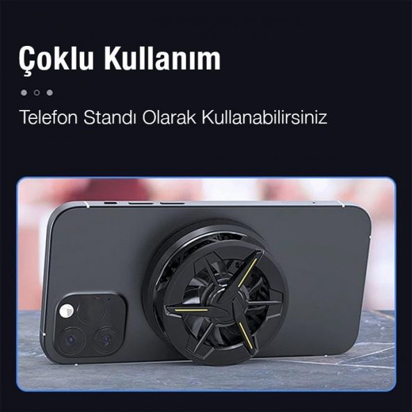 Polham Telefon, Tablet İçin Radyatörlü Telefon Soğutucu Fanı, Manyetik Magsafe Uym Kasırga Soğutucu - 3