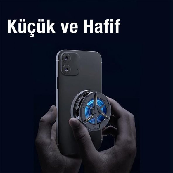 Polham Telefon, Tablet İçin Radyatörlü Telefon Soğutucu Fanı, Manyetik Magsafe Uym Kasırga Soğutucu - 4