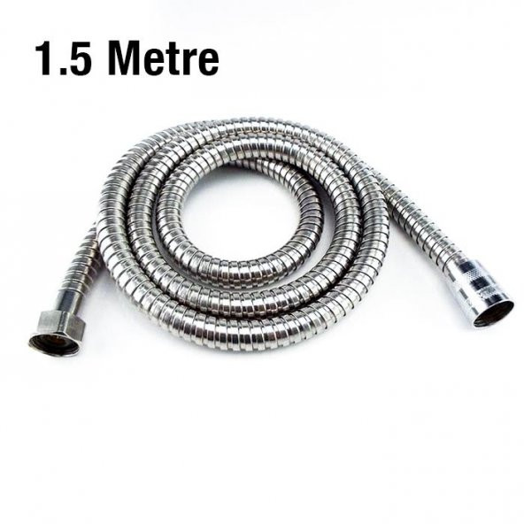 Polham 1.5Metre Hortumlu Sprey Tabancalı Lavabo ve Tuvalet Musluğu, Çelik, Su Sızdırmaz, 4 Parça Set - 5