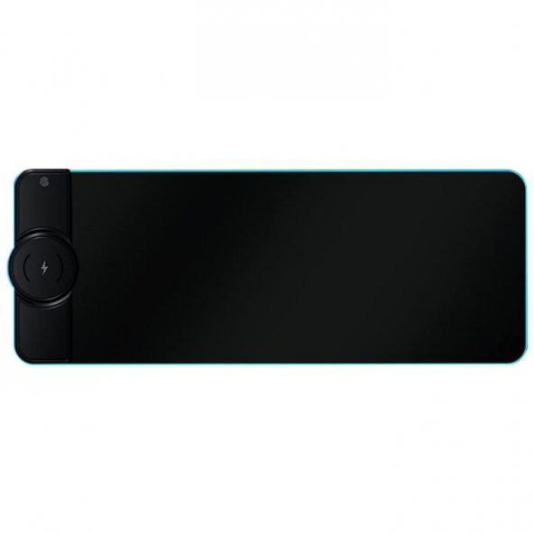 Polham 15W Kablosuz Şarjlı RGB Işıklı 80CM Klavye ve Mouse Pad, Kaymaz, 4 Işık Modlu Gaming Mousepad