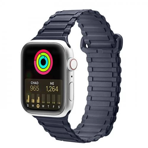Polham Apple Watch 38-40-41MM İçin Manyetik Silikon Kordon Kayış, Apple Watch 2-3-4-5-6-7-8 ve SE - 6