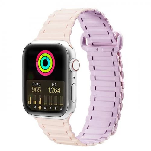 Polham Apple Watch 38-40-41MM İçin Manyetik Silikon Kordon Kayış, Apple Watch 2-3-4-5-6-7-8 ve SE - 11