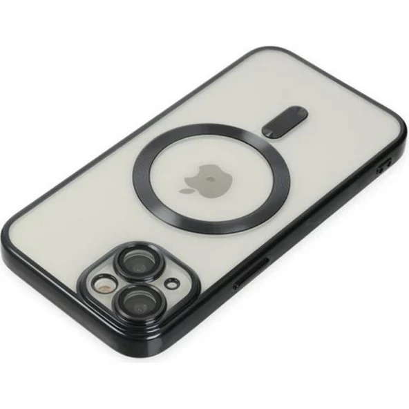 Polham Kamera Korumalı iPhone 14 Plus 6.7inç Magsafe Uyumlu Silikon Kılıf, Lazer Çerçeveli, Darbe Emici - 5