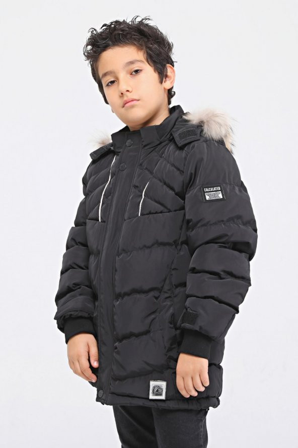 Benittokids Natural Kürklü Erkek Çocuk Kaban 51237 - 12