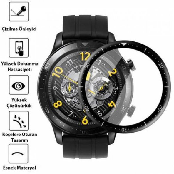 Polham Realme Watch S Pro İçin 3D Full Kaplama Saat Ekran Koruyucu, PC+PMMA HD Ekran Koruyucu - 2