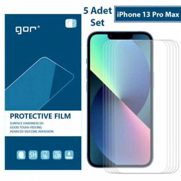 Polham 5Adet iPhone 13 Pro Max Darbe Emici Ekran Koruyucu Jelatin Darbe Emici