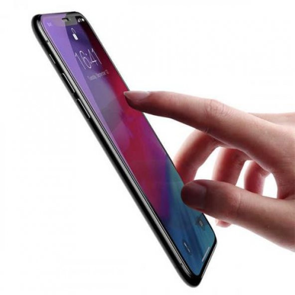 Polham 0.20mm Anti Blue Ful Kaplama İphone 11 Pro Max ve İphone Xs Max Uym Kırılmaz Ekran Koruyucu - 3