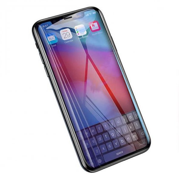 Polham 0.20mm Anti Blue Ful Kaplama İphone 11 Pro Max ve İphone Xs Max Uym Kırılmaz Ekran Koruyucu - 5