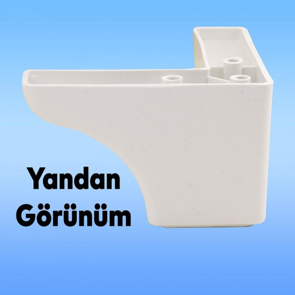 Lüks Mobilya Kanepe Sehpa TV Ünitesi Koltuk Ayağı 7.5 cm Beyaz Baza Ayak - Resim 2