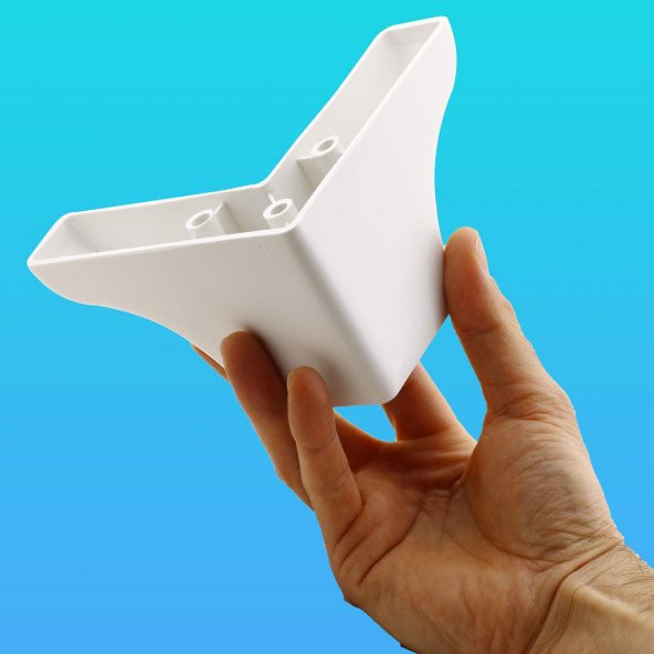 Lüks Mobilya Kanepe Sehpa TV Ünitesi Koltuk Ayağı 7.5 cm Beyaz Baza Ayak - Resim 3