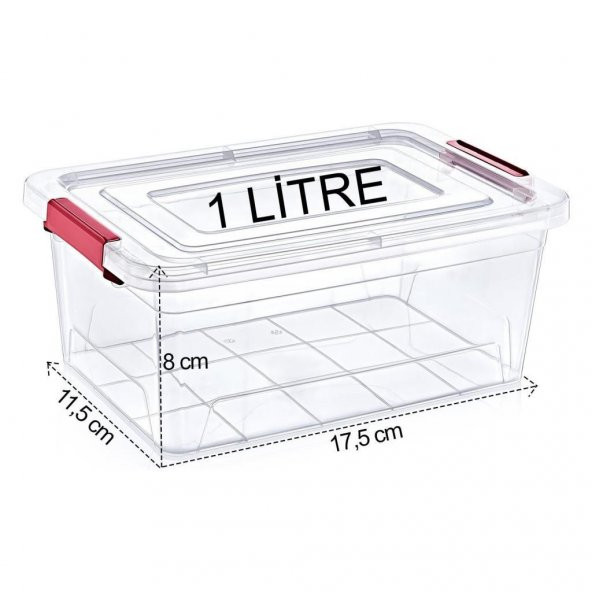 Turan Plastik 1 No Smart Box 1 Litre TRN-153 - 2