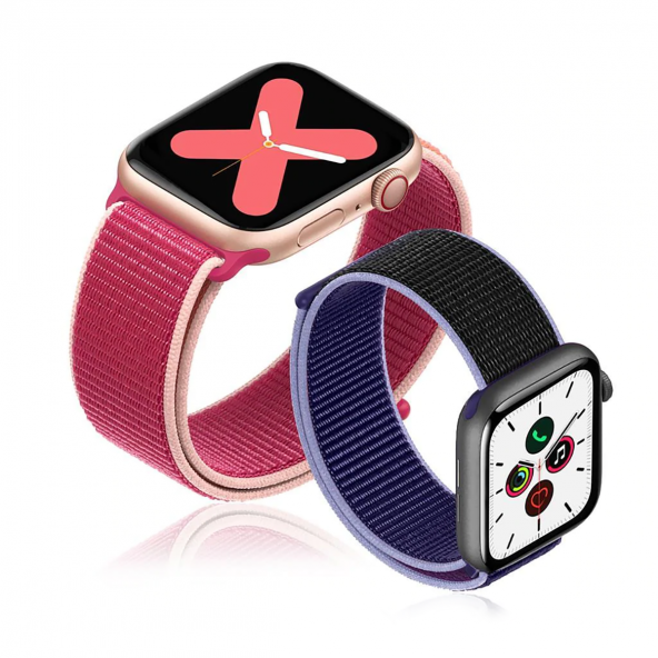 E2M APPLE WATCH 38-40MM KRD-03 HASIR HAKİ KORDON - Resim 3