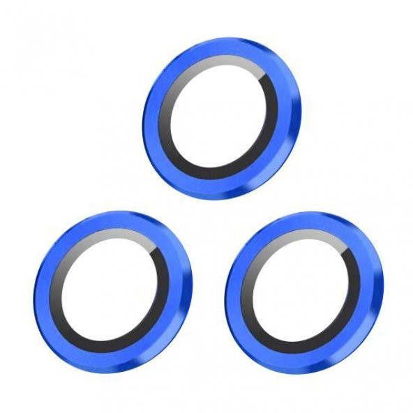 Binano Metal Ring Iphone 12 Pro Lens Koruyucu Mavi ürün görseli