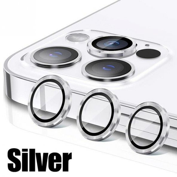 Binano Metal Ring Iphone12 Pro Lens Koruyucu Silver ürün görseli