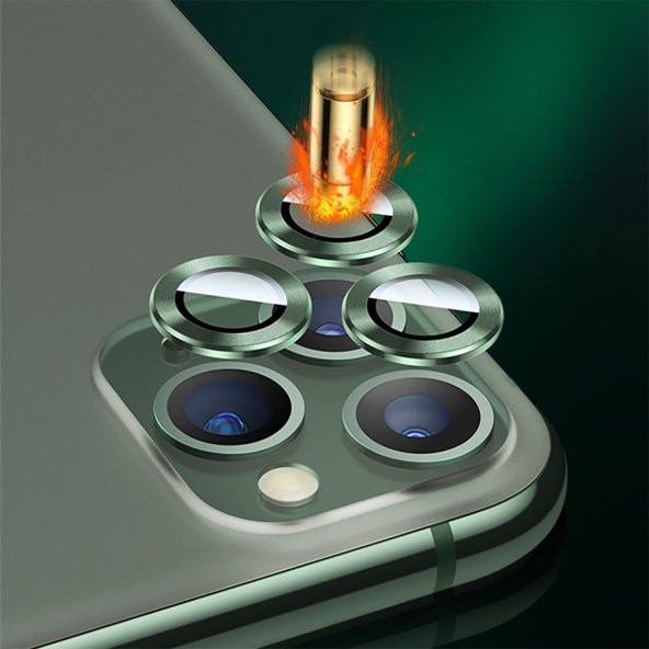Binano Metal Ring Iphone 11 Pro/11 Pro Max Mavi Kamera Koruyucu - 2