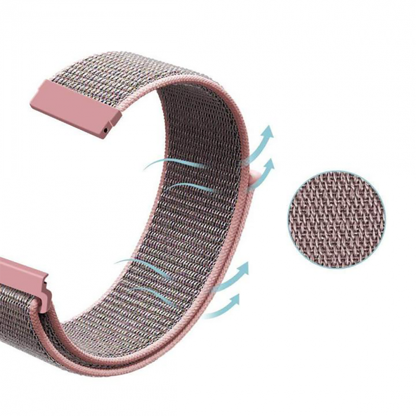 E2M Samsung Watch 22mm KRD-03 Hasır Uzay Gri Kordo - Resim 3