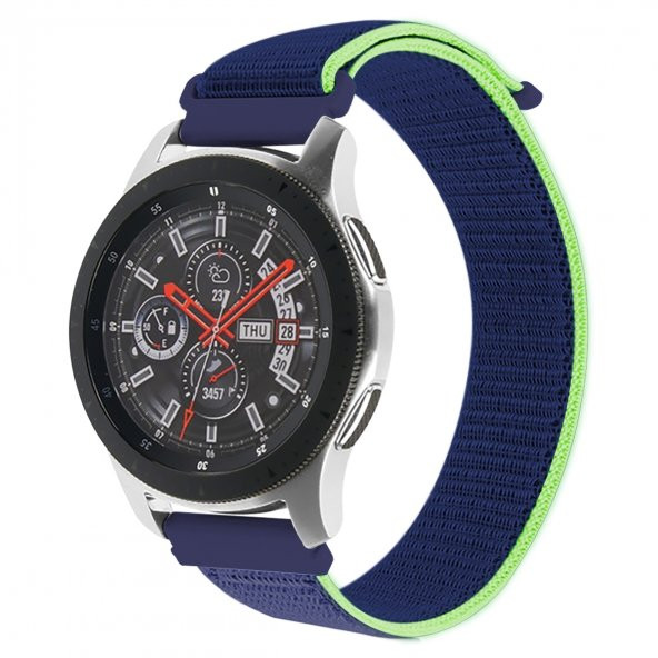 E2M Huawei Watch 20mm KRD-03 Hasır Deniz Mavisi Kordon