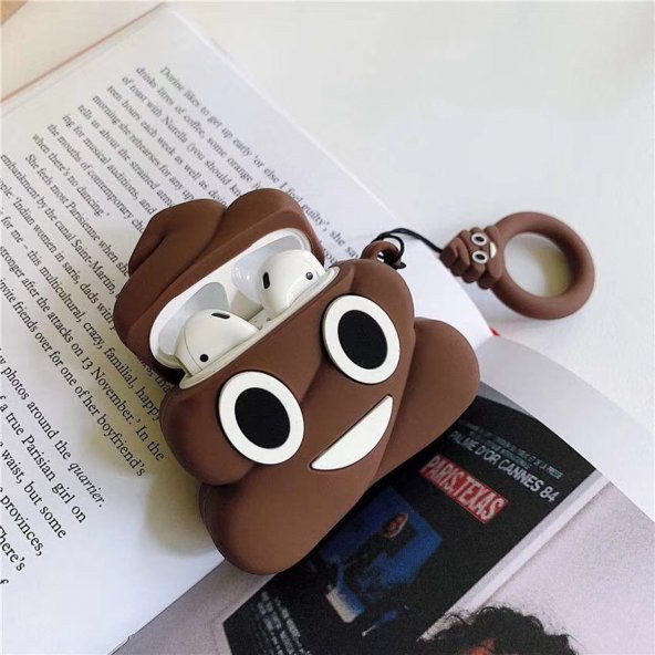 E2M AIRPODS 1-2 KILIF POO KAHVERENGİ