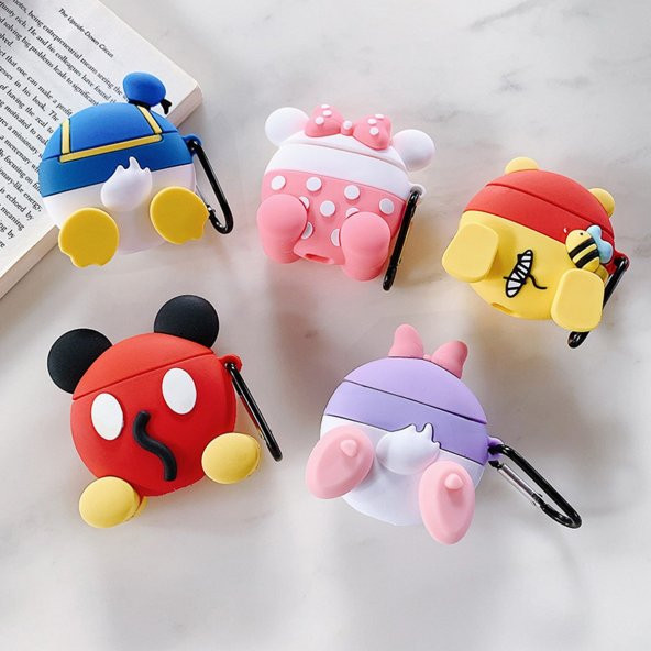 E2M AIRPODS 1-2 KILIF MINNIE PEMBE - Resim 3