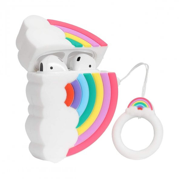 E2M AIRPODS 1-2 KILIF GÖKKUŞAĞI RENKLİ - Resim 2