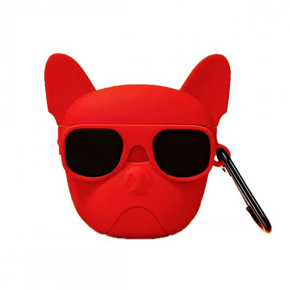 E2M AIRPODS 1-2 KILIF BULLDOG KIRMIZI - Resim 2