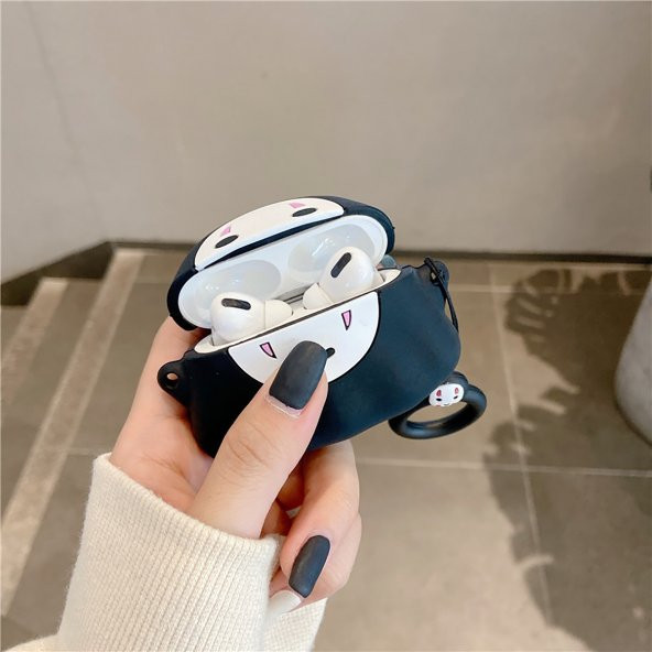 E2M AIRPODS PRO KILIF HAYALET SİYAH - Resim 3