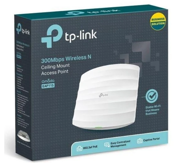 Tp-Link EAP115 300MBPS N Kablosuz Tavan Tipi İç Ortam  Access Point - Resim 2