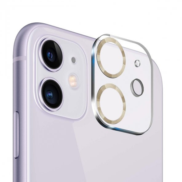 BİNANO IPHONE 11/12 MİNİ 3D PRO RETRO GOLD CAMERA - Resim 2