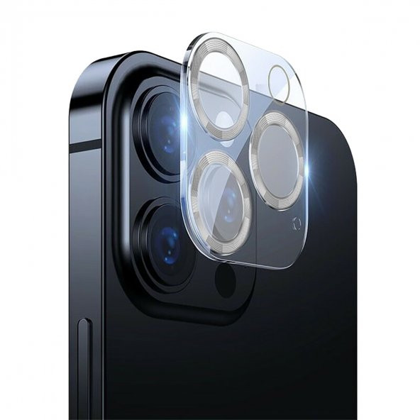 BİNANO IPHONE 12 PRO 3D PRO SİLVER CAMERA KORUYUCU - Resim 2
