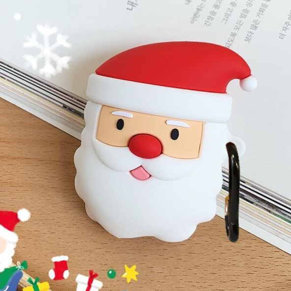 E2M AIRPODS 1-2 KILIF NOEL BABA BEYAZ - Resim 2