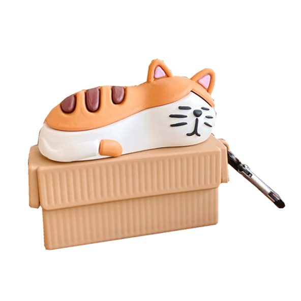 E2M AIRPODS 1-2 KILIF UYUYAN KEDi TURUNCU ürün görseli 1