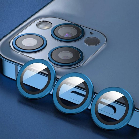 Binano Metal Ring Iphone 13 Pro/13 Pro Max Mavi Kamera Koruyucu ürün görseli 1