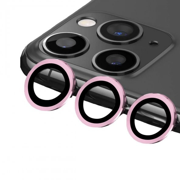 Binano Metal Ring Iphone 13 Pro/13 Pro Max Rose Gold Kamera Koruyucu - Resim 2